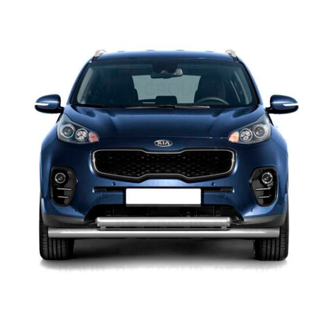 Защита переднего бампера двойная d63/63мм (НПС) KIA Sportage (2016-н.в.) купить недорого с доставкой в Ишим