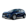 Защита переднего бампера двойная с пластинами d63/63мм (НПС) KIA Sportage (2016-н.в.) купить недорого с доставкой в Ишим