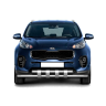 Защита переднего бампера двойная с пластинами d63/63мм (НПС) KIA Sportage (2016-н.в.) купить недорого с доставкой в Ишим