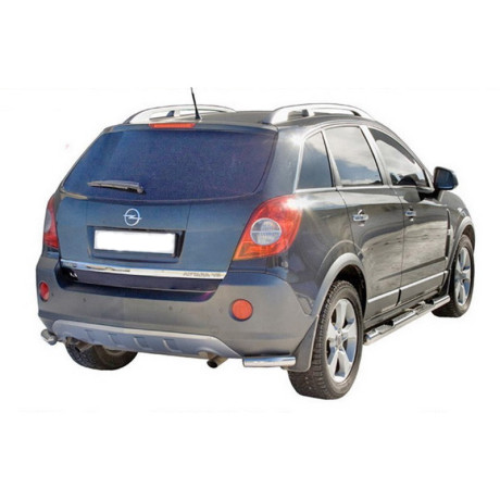 Защита заднего бампера «Уголки» (d63,5) для Opel Antara (2006-2012)(Нерж. Сталь) купить недорого с доставкой в Ишим