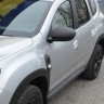 Накладки на зеркала с козырьком "КАРТ" для Renault Duster 2 (с 2021 г.в.) тиснение, без комплектации купить недорого с доставкой в Ишим