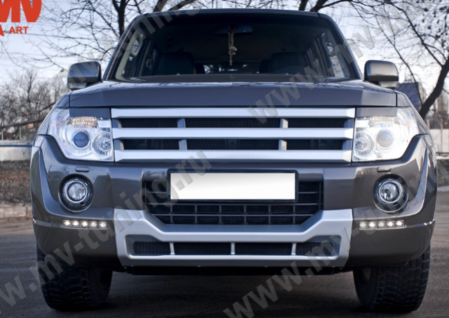 Накладки на фары (реснички) для Mitsubishi Pajero 4 (2006-2015) купить недорого с доставкой в Ишим