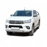 Защита порогов с алюминиевым листом (d63,5) для Toyota Hilux pickup (2017-н.в.)(Окрашенное) купить недорого с доставкой в Ишим