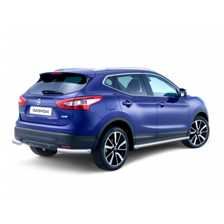 Защита заднего бампера угловая d63мм (НПС) Nissan Qashqai (2014-2016 г.в.) купить недорого с доставкой в Ишим