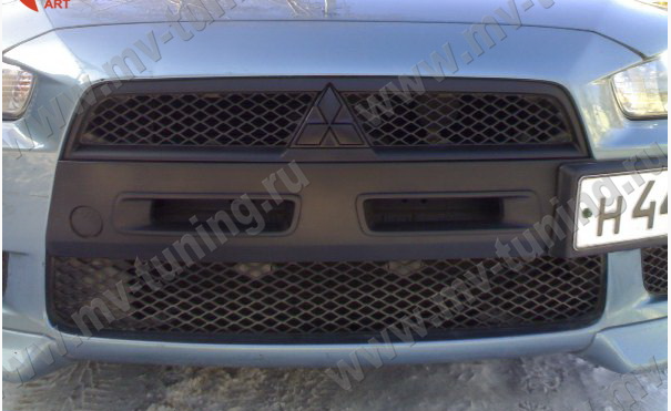 Воздуховоды радиатора в передний бампер (Цельные) var №1 для Mitsubishi Lancer X (2007-2010) купить недорого с доставкой в Ишим