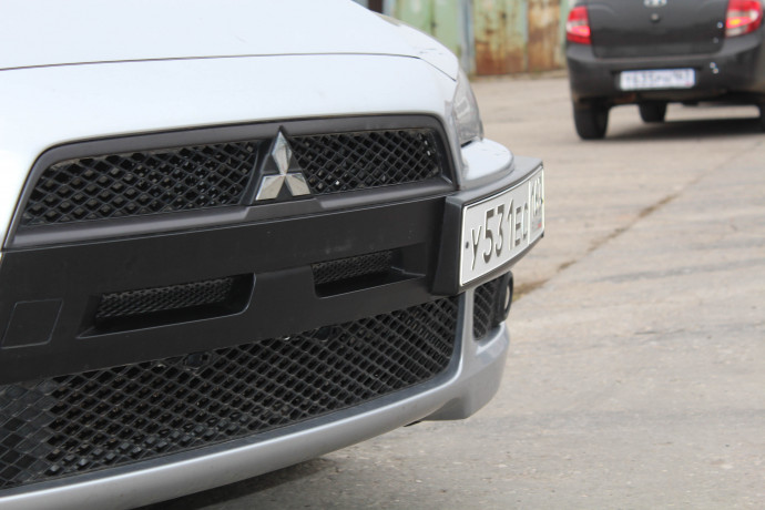 Воздуховоды радиатора в передний бампер (Цельные) var №2 для Mitsubishi Lancer X (2007-2010) купить недорого с доставкой в Ишим