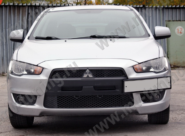 Воздуховоды радиатора в передний бампер (Цельные) var №2 для Mitsubishi Lancer X (2007-2010) купить недорого с доставкой в Ишим