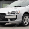 Воздуховоды радиатора в передний бампер (Цельные) var №2 для Mitsubishi Lancer X (2007-2010) купить недорого с доставкой в Ишим