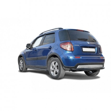 Защита заднего бампера «Труба» (d76) для Suzuki SX4 Classic рестайлинг (2009-2014)(Окрашенное) купить недорого с доставкой в Ишим