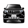 Защита переднего бампера двойная с пластинами d63/63мм (НПС) Toyota Land Cruiser Prado 150 (2013-2016 г.в.) купить недорого с доставкой в Ишим