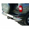 Защита заднего бампера «Уголки Люкс» угловая, цельная для B@3 2123 "Chevrolet Niv@" (d63.5), нержавеющая сталь купить недорого с доставкой в Ишим