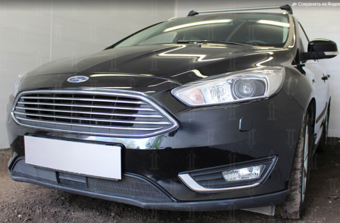 Защита радиатора "Standart" Ford Focus III рестайлинг (2014-2019) под датчик ACS+ASLD, чёрная купить недорого с доставкой в Ишим
