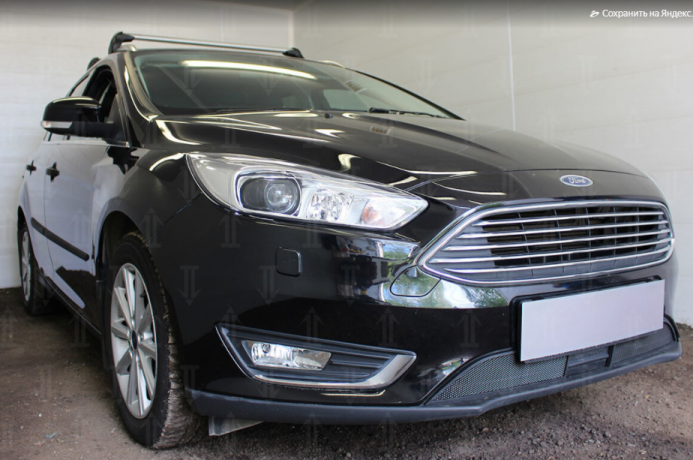 Защита радиатора "Standart" Ford Focus III рестайлинг (2014-2019) под датчик ACS+ASLD, чёрная купить недорого с доставкой в Ишим