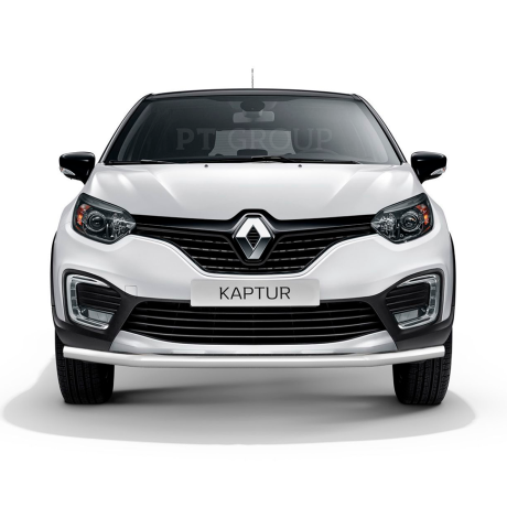 Защита переднего бампера одинарная d63мм (НПС) RENAULT Kaptur (2016-н.в.) купить недорого с доставкой в Ишим