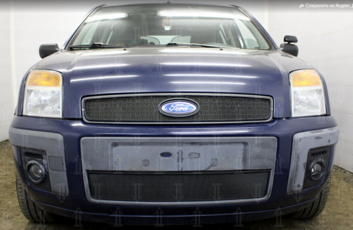 Защита радиатора "Standart" Ford Fusion (2005-2012) верх, чёрная купить недорого с доставкой в Ишим