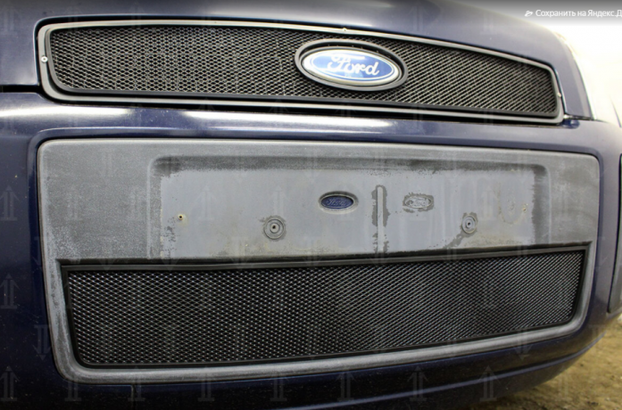 Защита радиатора "Standart" Ford Fusion (2005-2012) верх, чёрная купить недорого с доставкой в Ишим