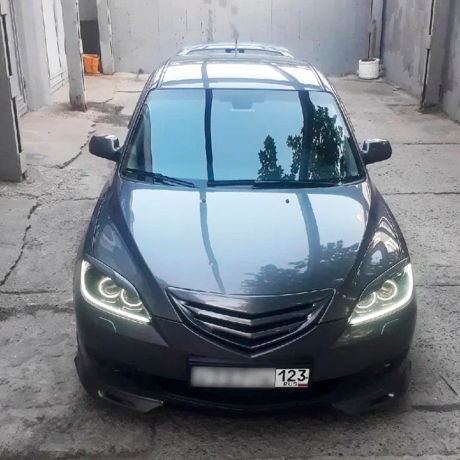 Накладки на фары (реснички) "Корнер" для Mazda 3 хэтчбэк (2003-2009) купить недорого с доставкой в Ишим