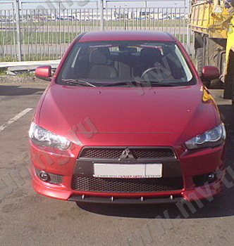 Зубатка - вставка между передними клыками для Mitsubishi Lancer X (2007-2016) купить недорого с доставкой в Ишим