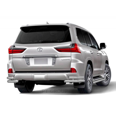 Защита заднего бампера двойная угловая d63/51мм (НПС) LEXUS 450D (2015-н.в.) купить недорого с доставкой в Ишим