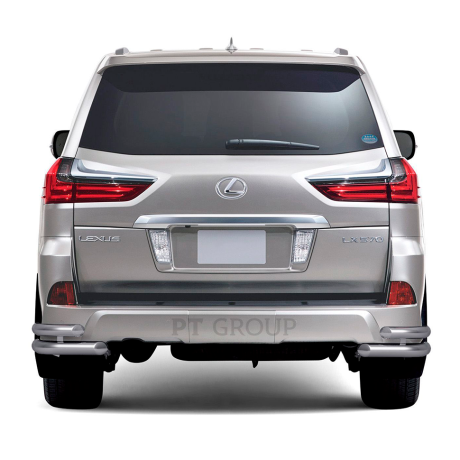 Защита заднего бампера двойная угловая d63/51мм (НПС) LEXUS 450D (2015-н.в.) купить недорого с доставкой в Ишим