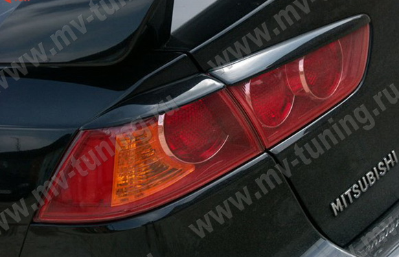 Накладки на задние фонари для Mitsubishi Lancer X (2007-2016) купить недорого с доставкой в Ишим