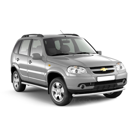 Защита переднего бампера одинарная d63мм (НПС) CHEVROLET Niv@ 2009-2020/ L@DA Niv@ 2020- купить недорого с доставкой в Ишим