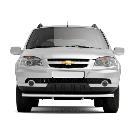 Защита переднего бампера одинарная d63мм (НПС) CHEVROLET Niv@ 2009-2020/ L@DA Niv@ 2020- купить недорого с доставкой в Ишим