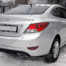 Диффузор заднего бампера var №2 (текстурный пластик) для Hyundai Solaris (2010-2013) купить недорого с доставкой в Ишим