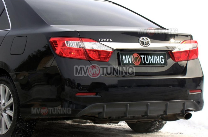 Диффузор заднего бампера var №1 (под окраску) для Toyota Camry XV50 (2012-2014) купить недорого с доставкой в Ишим