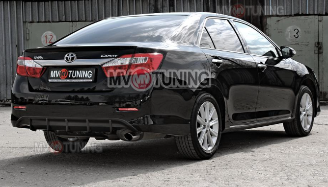 Диффузор заднего бампера var №1 (под окраску) для Toyota Camry XV50 (2012-2014) купить недорого с доставкой в Ишим