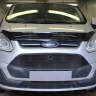 Защита радиатора "Standart" Ford Tourneo Custom I (2012-2018) верх, чёрная купить недорого с доставкой в Ишим