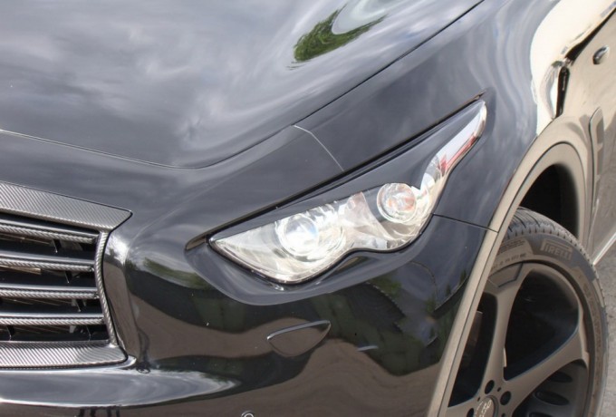 Накладки на фары (реснички) var №1 для Infiniti FX (2nd generation)(2008-2013) купить недорого с доставкой в Ишим