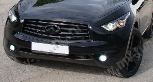 Накладки на фары (реснички) var №1 для Infiniti FX (2nd generation)(2008-2013) купить недорого с доставкой в Ишим