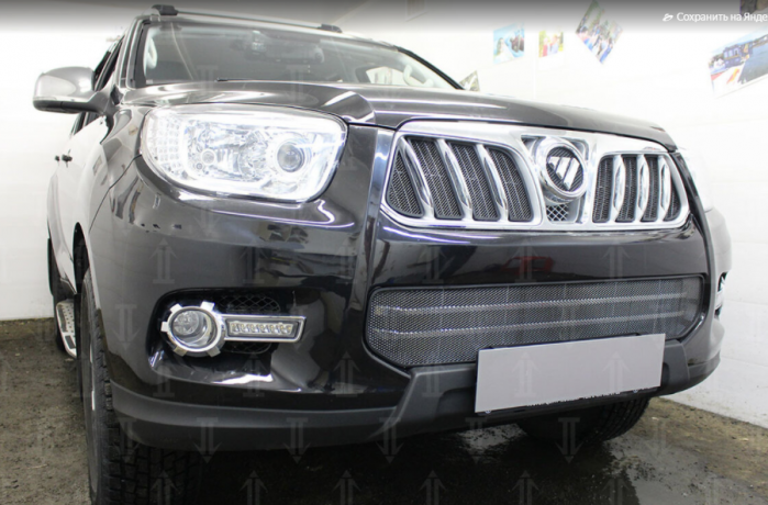 Защита радиатора "Standart" Foton Sauvana (2014-н.в.) верх, чёрная купить недорого с доставкой в Ишим