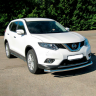 Защита переднего бампера одинарная d63мм (НПС) Nissan X-Trail (2015-н.в.) купить недорого с доставкой в Ишим