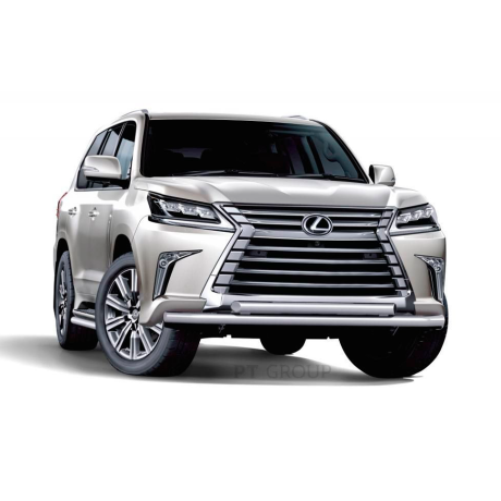 Защита переднего бампера двойная d63/63мм (НПС) LEXUS 450D (2015-н.в.) купить недорого с доставкой в Ишим