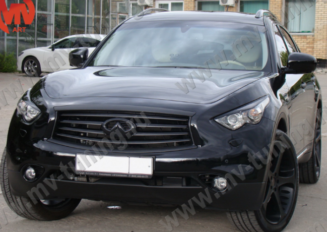 Накладки на фары (реснички) var №2 для Infiniti FX (2nd generation) купить недорого с доставкой в Ишим