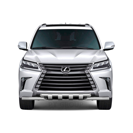 Защита переднего бампера двойная с зубьями d63/63мм (НПС) LEXUS 450D (2015-н.в.) купить недорого с доставкой в Ишим