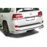 Защита заднего бампера «Уголки двойные» (d76) для Toyota Land Cruiser 200 Executive Lounge (2018-н.в.)(Окрашенное) купить недорого с доставкой в Ишим