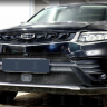 Защита радиатора "Standart" Geely Tugella FY11 (2019-н.в.) верх с камерой, чёрная купить недорого с доставкой в Ишим