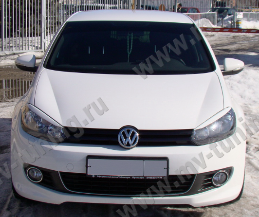 Накладки на фары (реснички) для Volkswagen Golf VI (2008-2012) купить недорого с доставкой в Ишим