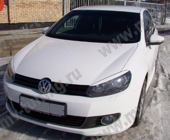 Накладки на фары (реснички) для Volkswagen Golf VI (2008-2012) купить недорого с доставкой в Ишим