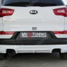 Накладка (юбка) заднего бампера "JSW Style" для KIA Sportage (3rd) (2010-2016) купить недорого с доставкой в Ишим