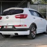 Накладка (юбка) заднего бампера "JSW Style" для KIA Sportage (3rd) (2010-2016) купить недорого с доставкой в Ишим