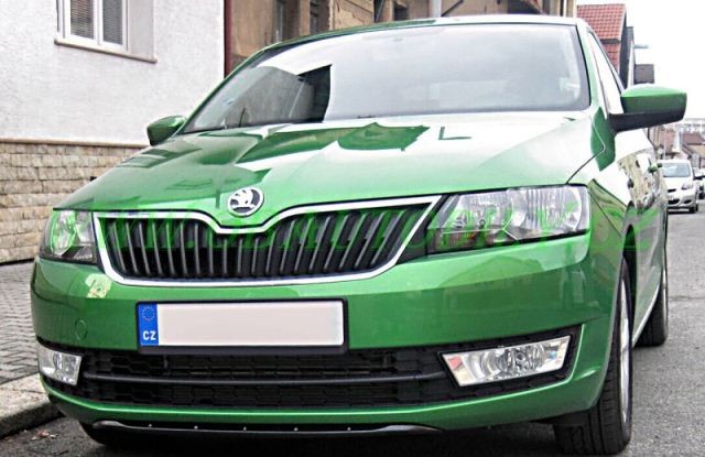 Спойлер переднего бампера (под покраску) для Skoda Rapid (2012-н.в.) купить недорого с доставкой в Ишим