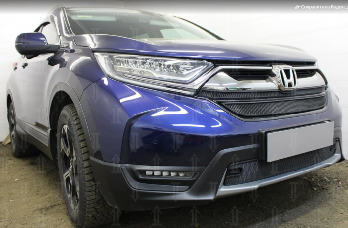 Защита радиатора "Standart" Honda CR-V (2016-2020) верх, чёрная купить недорого с доставкой в Ишим