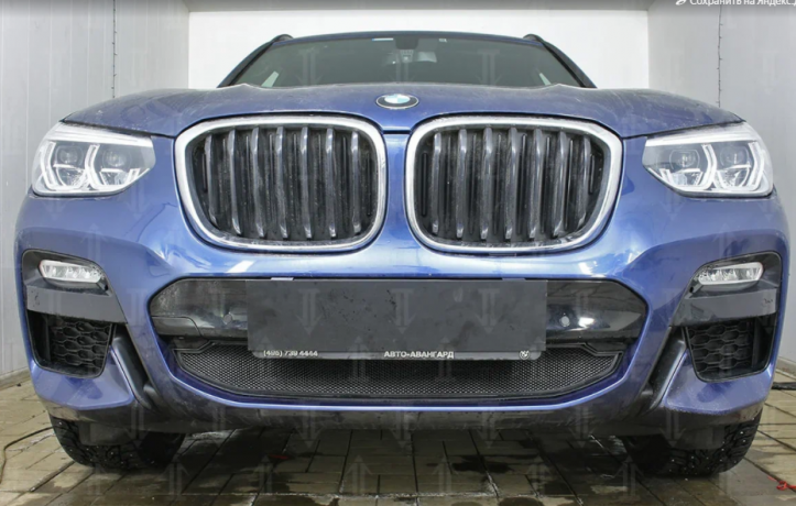 Защита радиатора "Standart" BMW X3 (2017-2021) чёрная купить недорого с доставкой в Ишим