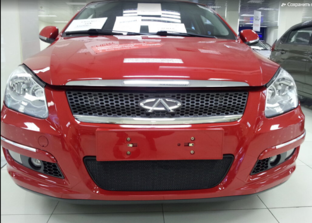 Защита радиатора "Standart" Chery M11 (2010-2016) чёрная купить недорого с доставкой в Ишим