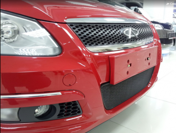 Защита радиатора "Standart" Chery M11 (2010-2016) чёрная купить недорого с доставкой в Ишим
