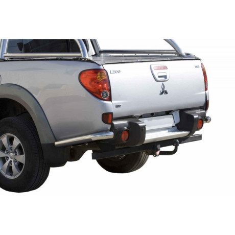 Защита заднего бампера «Уголки» (d63,5) для Mitsubishi L200 (2006-2014)(Нерж. Сталь) купить недорого с доставкой в Ишим